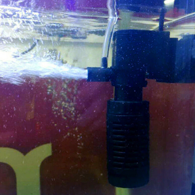 Mini Aquarium Internal Filter Oxygen Submersible Water Pump Fish Tank 3-In-1
