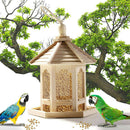 Wooden Bird Feeder Hanging for Garden Yard Decoration Ornamental Bird Nest