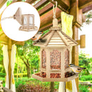 Wooden Bird Feeder Hanging for Garden Yard Decoration Ornamental Bird Nest