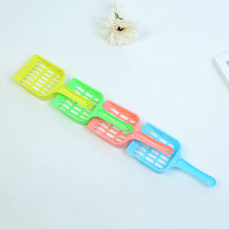 4Pcs Cat Kitten Dog Litter Tray Shovel Waste Sand Poop Scoop Dry Food Plastic
