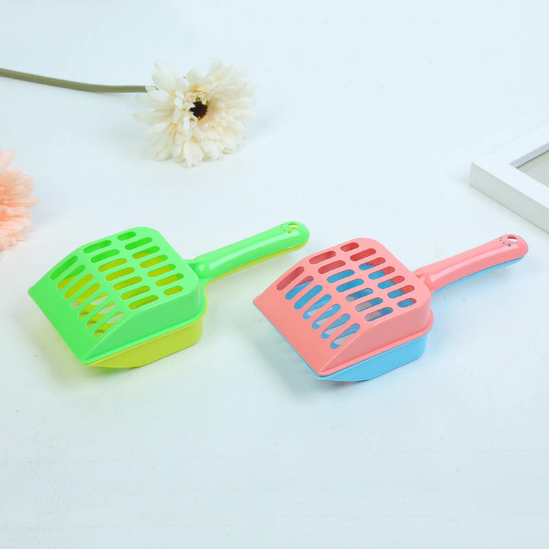 4Pcs Cat Kitten Dog Litter Tray Shovel Waste Sand Poop Scoop Dry Food Plastic