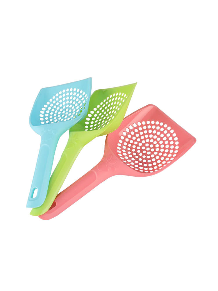 3 Pcs Cat Kitten Plastic Litter Tray Scoop Spoon Thick Waste Scooper Poop Shovel