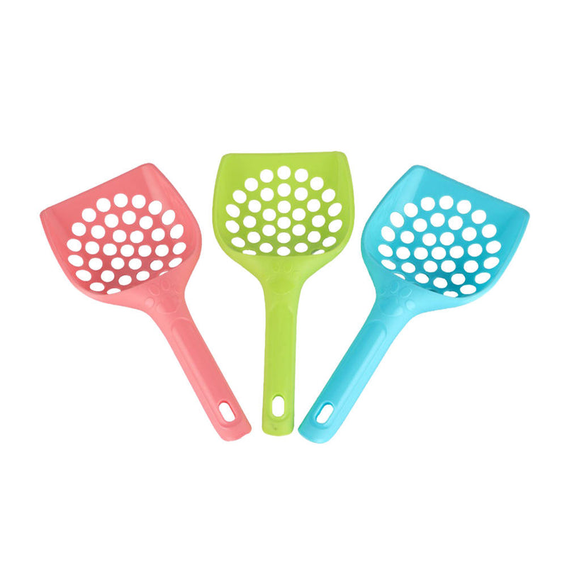 3 Pcs Cat Kitten Plastic Litter Tray Scoop Spoon Waste Thick Scooper Poop Shovel