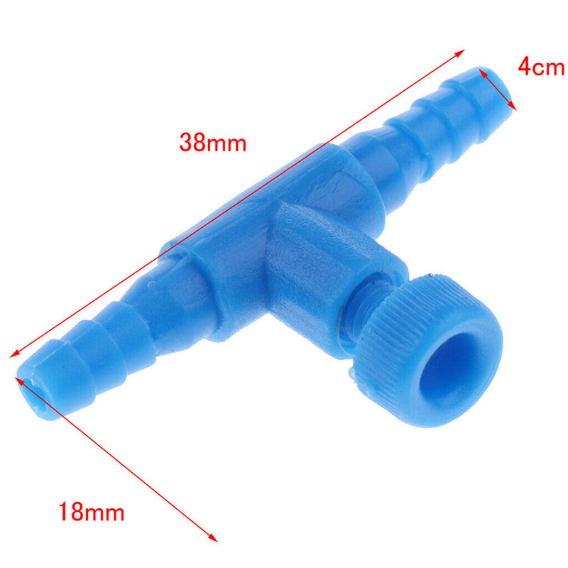 10pcs Aquarium Air Valve T Shaped 2-Way Air Pump Valves for Fish Tank Durable