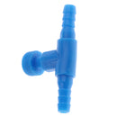 10 x Aquarium Air Valve T Shaped 2-Way Air Pump Control Valve for Fish Tank Blue