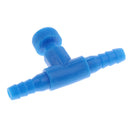 10 x Aquarium Air Valve T Shaped 2-Way Air Pump Control Valve for Fish Tank Blue