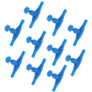 10 x Aquarium Air Valve T Shaped 2-Way Air Pump Control Valve for Fish Tank Blue