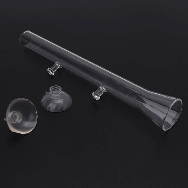 25CM Feeding Aquarium Tube Shrimp Glass Feeder Suction Cup Fish Tank Dish