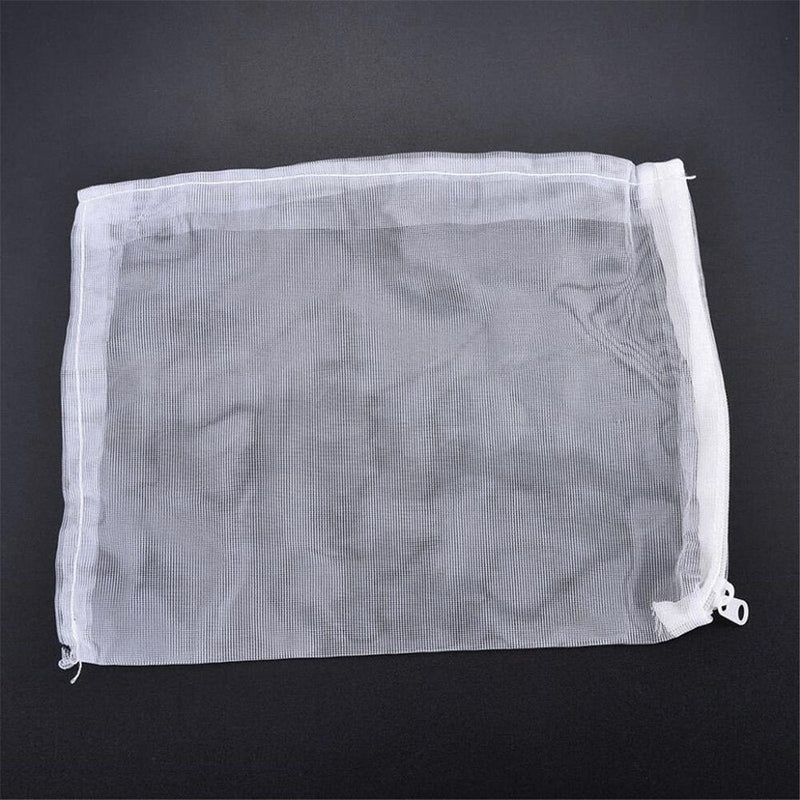 5 x Aquarium Zipped Filter Media Net Bag Fish Tank Zip Up Filter Bag 20x15cm New
