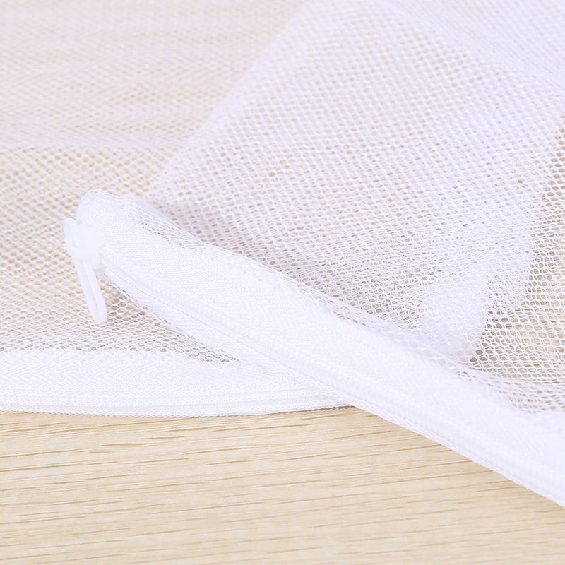 5PCS Nylon Aquarium Fish Tank Pond Filter Media Zip Meshes Net Bag Zipper White