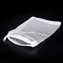 5PCS Nylon Aquarium Fish Tank Pond Filter Media Zip Meshes Net Bag Zipper White