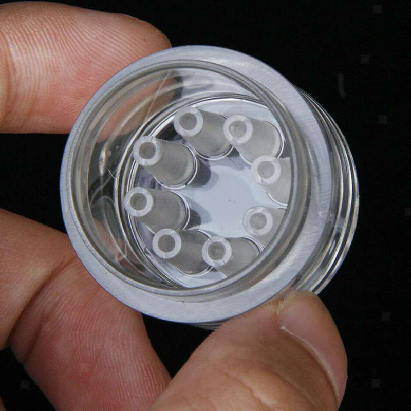 1x New Shrimp Feeding Dish Crystal Glass Planaria Trap Worm Catch Pen 8 Holes