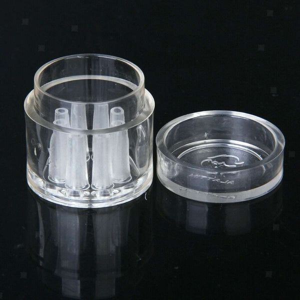 1x New Shrimp Feeding Dish Crystal Glass Planaria Trap Worm Catch Pen 8 Holes