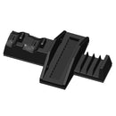 DOBE TP4-837 3 in 1 Game Console Cooling Fan + Game Storage Slots + Game Controller Charging Dock for Sony PS4 / PS4 Pro(Black)