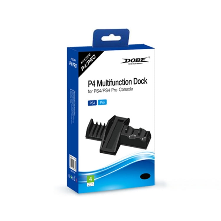 DOBE TP4-837 3 in 1 Game Console Cooling Fan + Game Storage Slots + Game Controller Charging Dock for Sony PS4 / PS4 Pro(Black)