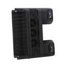 DOBE TP4-882 3 in 1 Game Console Cooling Fan + Game Storage Slots + Game Controller Charging Dock for Sony PS4 / PS4 Pro / PS4 Slim(Black)