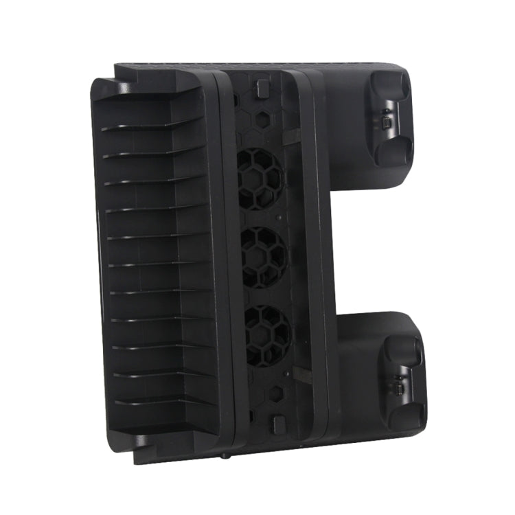 DOBE TP4-882 3 in 1 Game Console Cooling Fan + Game Storage Slots + Game Controller Charging Dock for Sony PS4 / PS4 Pro / PS4 Slim(Black)