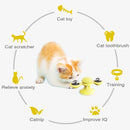 Pet Toy Cat Turntable Funny Cat Toy Scratch Scratching (Yellow)