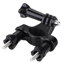 PULUZ Universal Bike Motorcycle Handlebar Mount with Screw for PULUZ Action Sports Cameras Jaws Flex Clamp Mount for GoPro HERO10 Black / HERO9 Black / HERO8 Black /7 /6 /5 /5 Session /4 Session /4 /3 ... smo Action, Xiaoyi and Other Action Cameras(Black)