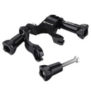 PULUZ Universal Bike Motorcycle Handlebar Mount with Screw for PULUZ Action Sports Cameras Jaws Flex Clamp Mount for GoPro HERO10 Black / HERO9 Black / HERO8 Black /7 /6 /5 /5 Session /4 Session /4 /3 ... smo Action, Xiaoyi and Other Action Cameras(Black)