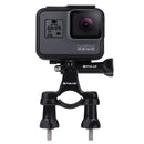 PULUZ Universal Bike Motorcycle Handlebar Mount with Screw for PULUZ Action Sports Cameras Jaws Flex Clamp Mount for GoPro HERO10 Black / HERO9 Black / HERO8 Black /7 /6 /5 /5 Session /4 Session /4 /3 ... smo Action, Xiaoyi and Other Action Cameras(Black)