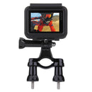PULUZ Universal Bike Motorcycle Handlebar Mount with Screw for PULUZ Action Sports Cameras Jaws Flex Clamp Mount for GoPro HERO10 Black / HERO9 Black / HERO8 Black /7 /6 /5 /5 Session /4 Session /4 /3 ... smo Action, Xiaoyi and Other Action Cameras(Black)
