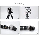 PULUZ Camera Tripod Mount Adapter for PULUZ Action Sports Cameras Jaws Flex Clamp Mount for GoPro HERO10 Black / HERO9 Black / HERO8 Black /7 /6 /5 /5 Session /4 Session /4 /3+ /3 /2 /1, DJI Osmo Action, Xiaoyi and Other Action Cameras