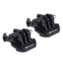 2 PCS PULUZ Horizontal Surface Quick Release Buckle for GoPro HERO10 Black / HERO9 Black / HERO8 Black /7 /6 /5 /5 Session /4 Session /4 /3+ /3 /2 /1, DJI Osmo Action, Xiaoyi and Other Action Cameras