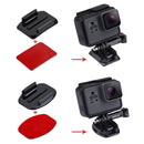 PULUZ 2 PCS Curved Surface Mounts + 2 PCS Flat Surface Mounts + 4 PCS Adhesive Mount Stickers for PULUZ Action Sports Cameras Jaws Flex Clamp Mount for GoPro HERO10 Black / HERO9 Black / HERO8 Black / ... , DJI Osmo Action, Xiaoyi and Other Action Cameras