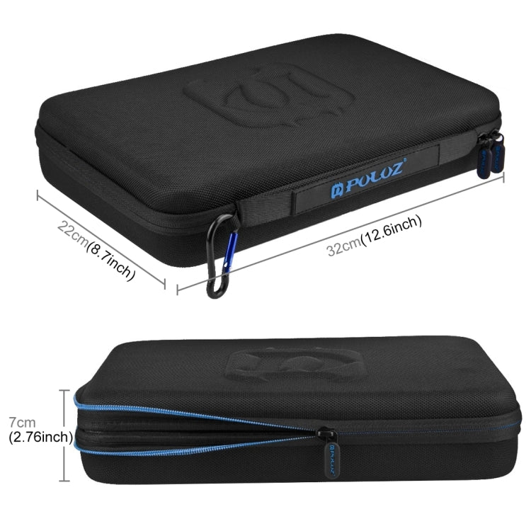 PULUZ Waterproof Carrying and Travel Case for GoPro HERO10 Black / HERO9 Black / HERO8 Black /7 /6 /5 /4 /3+ /3 /2 /1, DJI Osmo Action and other Sport Cameras Accessories, Large Size: 32cm x 22cm x 7cm