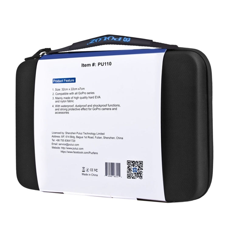PULUZ Waterproof Carrying and Travel Case for GoPro HERO10 Black / HERO9 Black / HERO8 Black /7 /6 /5 /4 /3+ /3 /2 /1, DJI Osmo Action and other Sport Cameras Accessories, Large Size: 32cm x 22cm x 7cm
