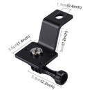 PULUZ Aluminum Alloy Motorcycle Fixed Holder Mount with Tripod Adapter & Screw for GoPro HERO10 Black / HERO9 Black / HERO8 Black /7 /6 /5 /5 Session /4 Session /4 /3+ /3 /2 /1, DJI Osmo Action, Xiaoyi and Other Action Cameras(Black)