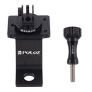 PULUZ Aluminum Alloy Motorcycle Fixed Holder Mount with Tripod Adapter & Screw for GoPro HERO10 Black / HERO9 Black / HERO8 Black /7 /6 /5 /5 Session /4 Session /4 /3+ /3 /2 /1, DJI Osmo Action, Xiaoyi and Other Action Cameras(Black)