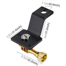 PULUZ Aluminum Alloy Motorcycle Fixed Holder Mount with Tripod Adapter & Screw for GoPro HERO10 Black / HERO9 Black / HERO8 Black /7 /6 /5 /5 Session /4 Session /4 /3+ /3 /2 /1, DJI Osmo Action, Xiaoyi and Other Action Cameras(Gold)
