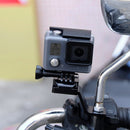 PULUZ Aluminum Alloy Motorcycle Fixed Holder Mount with Tripod Adapter & Screw for GoPro HERO10 Black / HERO9 Black / HERO8 Black /7 /6 /5 /5 Session /4 Session /4 /3+ /3 /2 /1, DJI Osmo Action, Xiaoyi and Other Action Cameras(Gold)