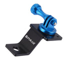 PULUZ Aluminum Alloy Motorcycle Fixed Holder Mount with Tripod Adapter & Screw for GoPro HERO10 Black / HERO9 Black / HERO8 Black /7 /6 /5 /5 Session /4 Session /4 /3+ /3 /2 /1, DJI Osmo Action, Xiaoyi and Other Action Cameras(Blue)
