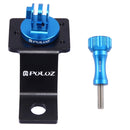 PULUZ Aluminum Alloy Motorcycle Fixed Holder Mount with Tripod Adapter & Screw for GoPro HERO10 Black / HERO9 Black / HERO8 Black /7 /6 /5 /5 Session /4 Session /4 /3+ /3 /2 /1, DJI Osmo Action, Xiaoyi and Other Action Cameras(Blue)