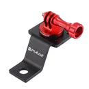 PULUZ Aluminum Alloy Motorcycle Fixed Holder Mount with Tripod Adapter & Screw for GoPro HERO10 Black / HERO9 Black / HERO8 Black /7 /6 /5 /5 Session /4 Session /4 /3+ /3 /2 /1, DJI Osmo Action, Xiaoyi and Other Action Cameras(Red)