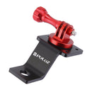 PULUZ Aluminum Alloy Motorcycle Fixed Holder Mount with Tripod Adapter & Screw for GoPro HERO10 Black / HERO9 Black / HERO8 Black /7 /6 /5 /5 Session /4 Session /4 /3+ /3 /2 /1, DJI Osmo Action, Xiaoyi and Other Action Cameras(Red)