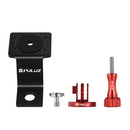 PULUZ Aluminum Alloy Motorcycle Fixed Holder Mount with Tripod Adapter & Screw for GoPro HERO10 Black / HERO9 Black / HERO8 Black /7 /6 /5 /5 Session /4 Session /4 /3+ /3 /2 /1, DJI Osmo Action, Xiaoyi and Other Action Cameras(Red)