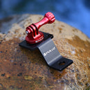 PULUZ Aluminum Alloy Motorcycle Fixed Holder Mount with Tripod Adapter & Screw for GoPro HERO10 Black / HERO9 Black / HERO8 Black /7 /6 /5 /5 Session /4 Session /4 /3+ /3 /2 /1, DJI Osmo Action, Xiaoyi and Other Action Cameras(Red)