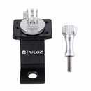 PULUZ Aluminum Alloy Motorcycle Fixed Holder Mount with Tripod Adapter & Screw for GoPro HERO10 Black / HERO9 Black / HERO8 Black /7 /6 /5 /5 Session /4 Session /4 /3+ /3 /2 /1, DJI Osmo Action, Xiaoyi and Other Action Cameras(Silver)