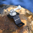 PULUZ Aluminum Alloy Motorcycle Fixed Holder Mount with Tripod Adapter & Screw for GoPro HERO10 Black / HERO9 Black / HERO8 Black /7 /6 /5 /5 Session /4 Session /4 /3+ /3 /2 /1, DJI Osmo Action, Xiaoyi and Other Action Cameras(Silver)
