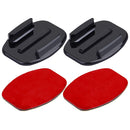 PULUZ 2 Flat Surface Mounts + 2 Adhesive Mount Stickers for PULUZ Action Sports Cameras Jaws Flex Clamp Mount for GoPro HERO10 Black / HERO9 Black / HERO8 Black /7 /6 /5 /5 Session /4 Session /4 /3+ / ... , DJI Osmo Action, Xiaoyi and Other Action Cameras