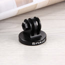 PULUZ 1/4 inch Screw Hole Tripod Mount CNC Adapter for GoPro HERO10 Black / HERO9 Black / HERO8 Black / Max / HERO7, DJI OSMO Action, Xiaoyi and Other Action Cameras(Black)