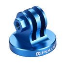 PULUZ 1/4 inch Screw Hole Tripod Mount CNC Adapter for GoPro HERO10 Black / HERO9 Black / HERO8 Black / Max / HERO7, DJI OSMO Action, Xiaoyi and Other Action Cameras(Blue)