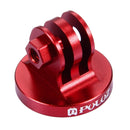 PULUZ 1/4 inch Screw Hole Tripod Mount CNC Adapter for GoPro HERO10 Black / HERO9 Black / HERO8 Black / Max / HERO7, DJI OSMO Action, Xiaoyi and Other Action Cameras(Red)