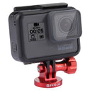 PULUZ 1/4 inch Screw Hole Tripod Mount CNC Adapter for GoPro HERO10 Black / HERO9 Black / HERO8 Black / Max / HERO7, DJI OSMO Action, Xiaoyi and Other Action Cameras(Red)