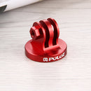 PULUZ 1/4 inch Screw Hole Tripod Mount CNC Adapter for GoPro HERO10 Black / HERO9 Black / HERO8 Black / Max / HERO7, DJI OSMO Action, Xiaoyi and Other Action Cameras(Red)