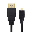 PULUZ Video 19 Pin HDMI to Micro HDMI Cable for GoPro HERO10 Black / HERO9 Black /8 Black /7 /6 /5 /4 /3+ /3, Sony, LG, Panasonic, Canon, Nikon, Smartphones and Cameras, Length: 1.5m